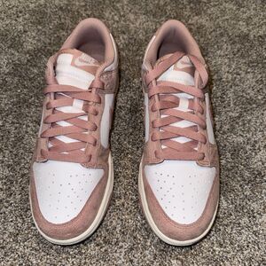 Nike Dunk Low Rose Whisper Gold Mini Swoosh Women’s Size 8